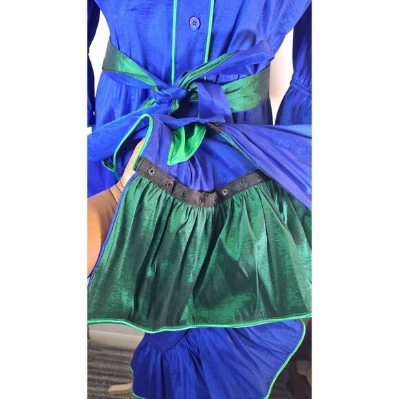 LAKE LADY Carol Maxi Dress Sz XL with Reversible Hem Holiday Derby Party Formal - Picture 16 of 16